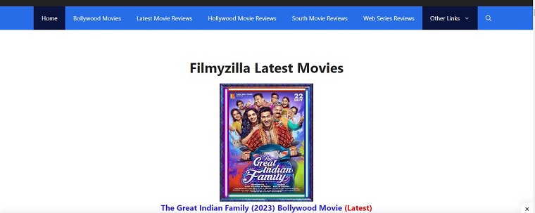 About Filmyzilla website