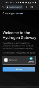 Hydrogen Executor gateway for keys