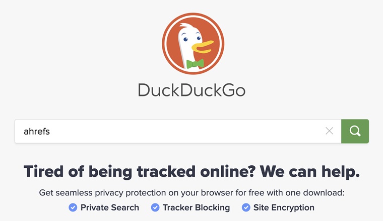 DuckDuckGo User Interface