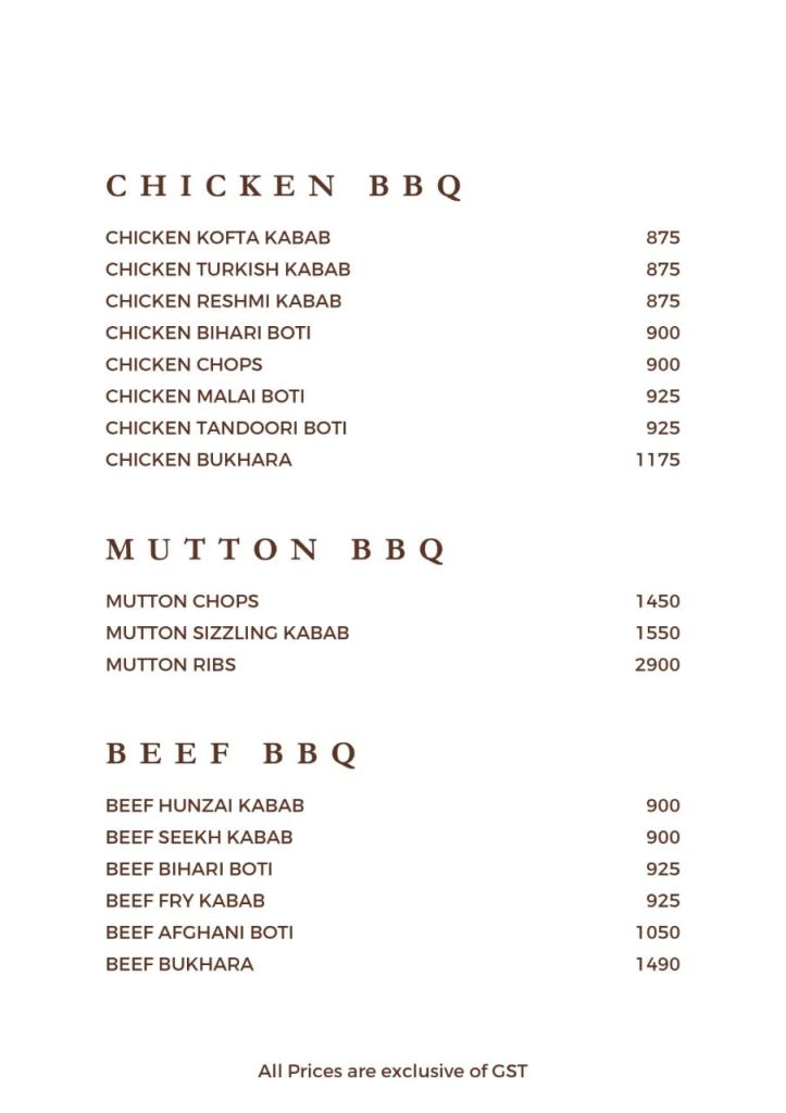 Coconut Grove Karachi Menu Price