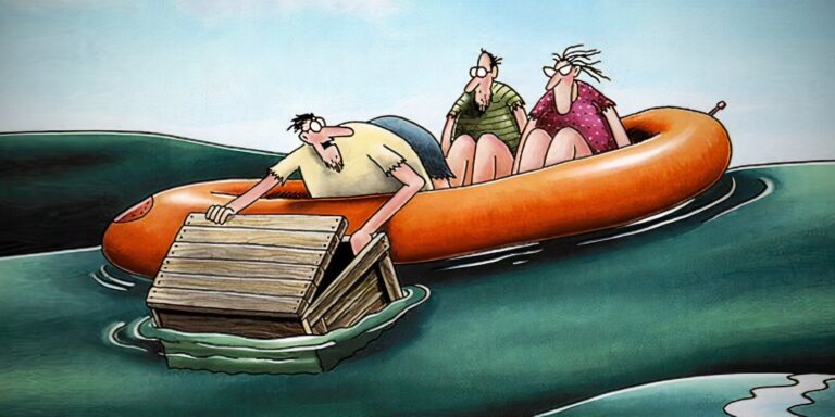 10 Hilarious Far Side Comics Where Characters Are Lost At Sea (From the 1980s)