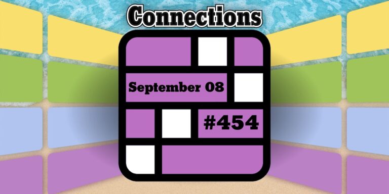 Today's Connections Hints & Answers For September 8, 2024 (Puzzle #454)